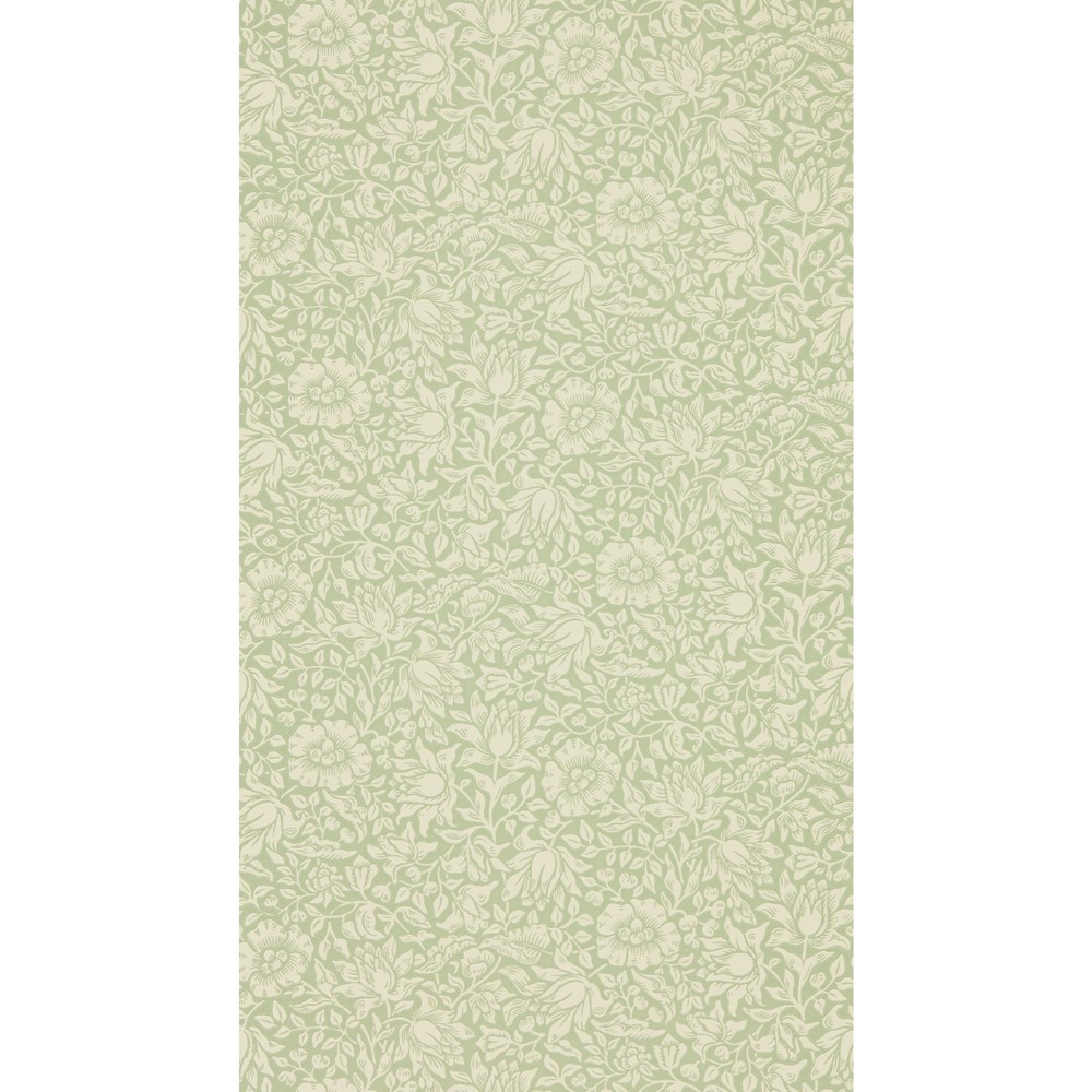 Mallow Wallpaper 216678 by Morris & Co in Apple Green